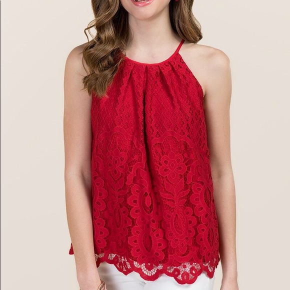 Blue Rain Tops - Francesca’s High Neck Top